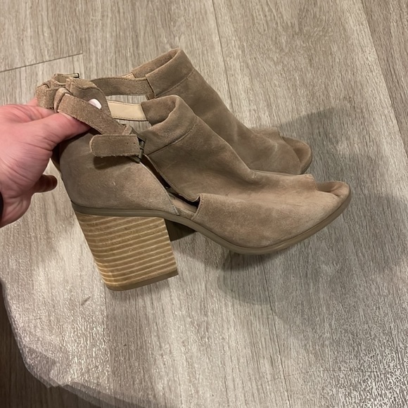 Sole society Womens heeled open toe cow suede bootie - Picture 4 of 7